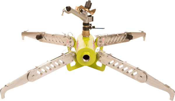 FireBozz® Mini wildfire sprinkler system with rotating nozzles for fast property protection.