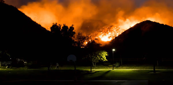 An image of neighborhood fire