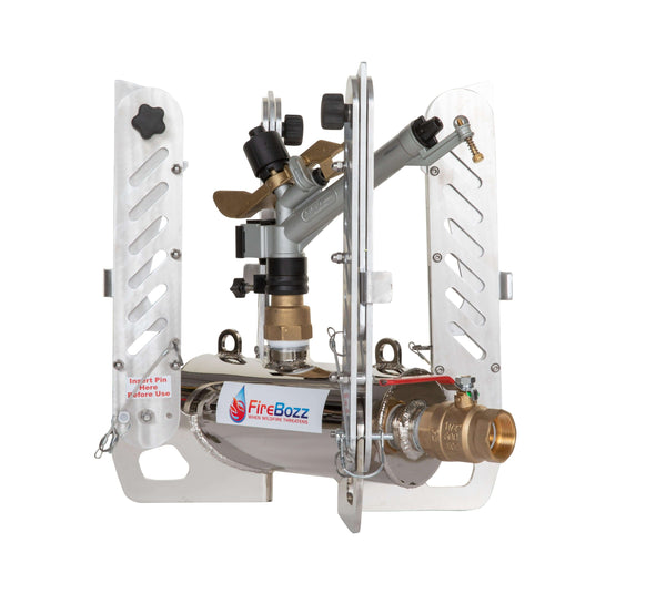 FireBozz® Mini wildfire sprinkler system for efficient and rapid protection in wildfire defense.