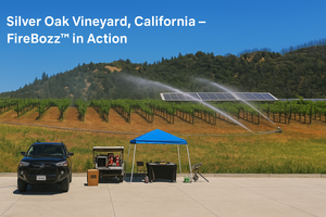 Vineyard Wildfire Protection Demonstration | FireBozz at Silver Oak