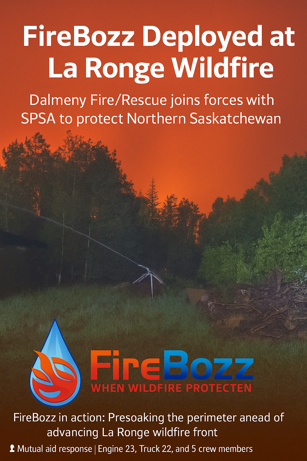 FireBozz Deployed in Saskatchewan During La Ronge Wildfire