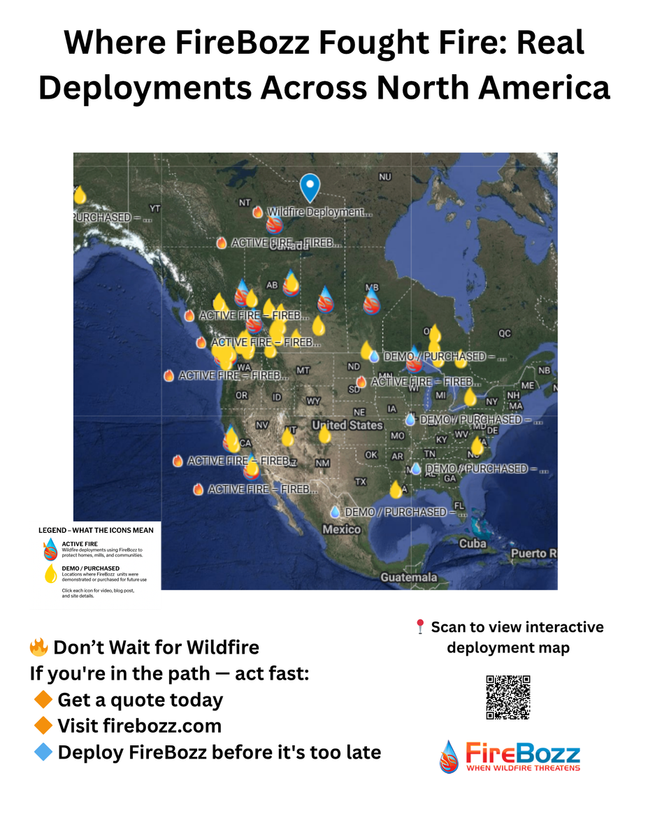 FireBozz Fought Fire: Real Wildfire Deployments Across North America