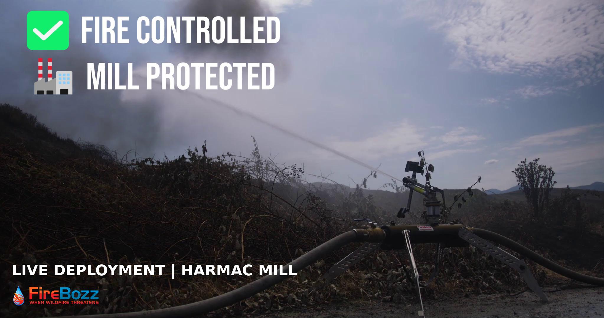 FireBozz Wildfire Cannon at Harmac Mill | 30s Action Clip
